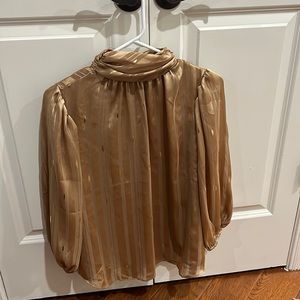 Zac & Rachel blouse size small. Gold with metallic gold designing